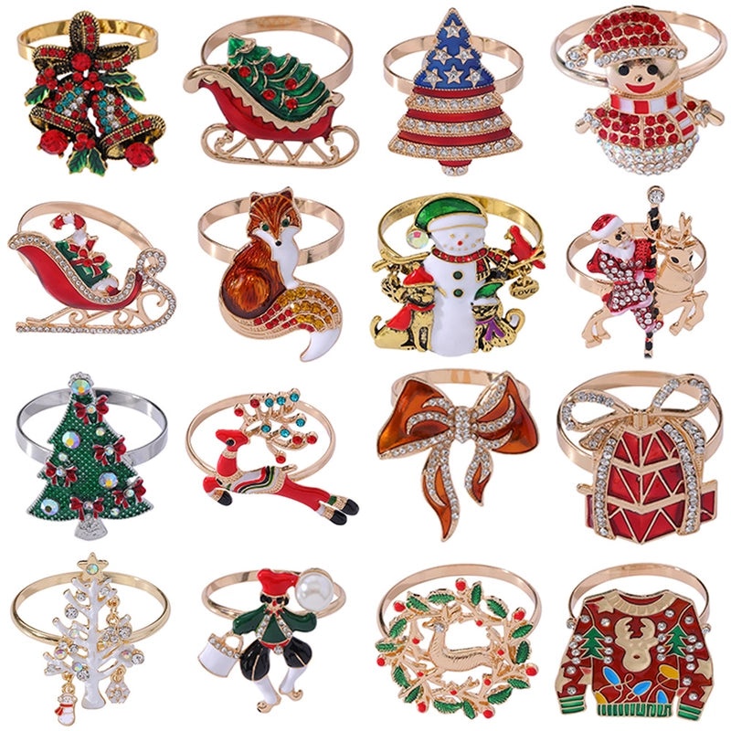 Christmas Cute Tree Santa Claus Elk Alloy Charm Ornament|Jewelry & Accessories