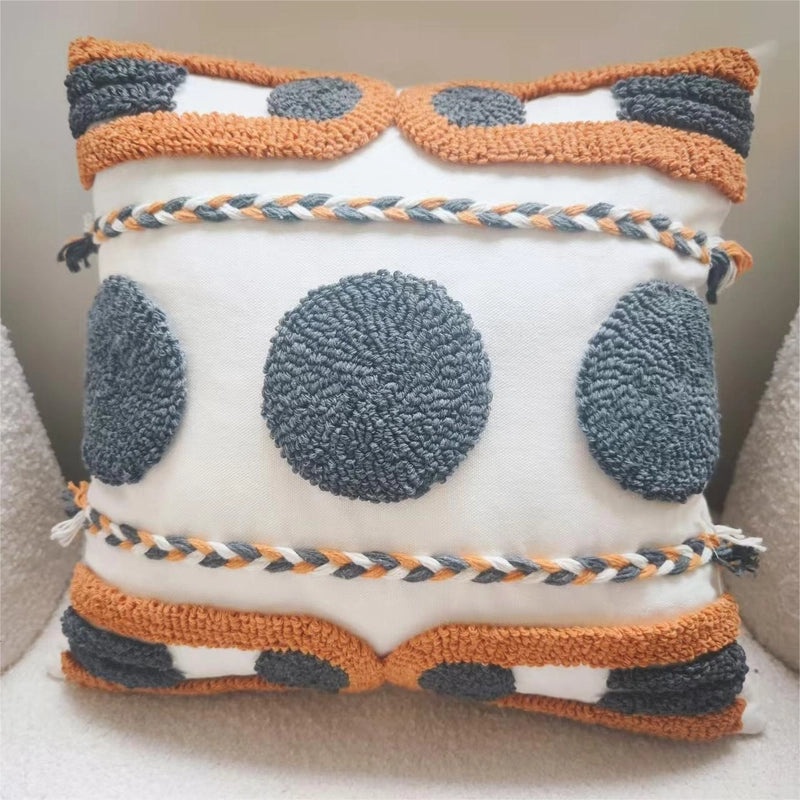 Bohemian Indian Tufted Cushion Cover Simple Nordic Style Throw Pillow for Bay Window Room Decor|Home Decor Pillows