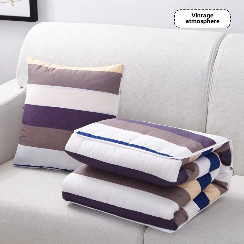 Dual-Use Home and Office Nap Pillow Quilt with Air Conditioning Feature, Printed and Foldable for Easy Storage|Home Textiles & Bedding