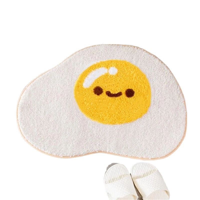 Cartoon Poached Egg Children's Floor Mat Entrance Bathroom Door Mat|Home Decor & Rugs