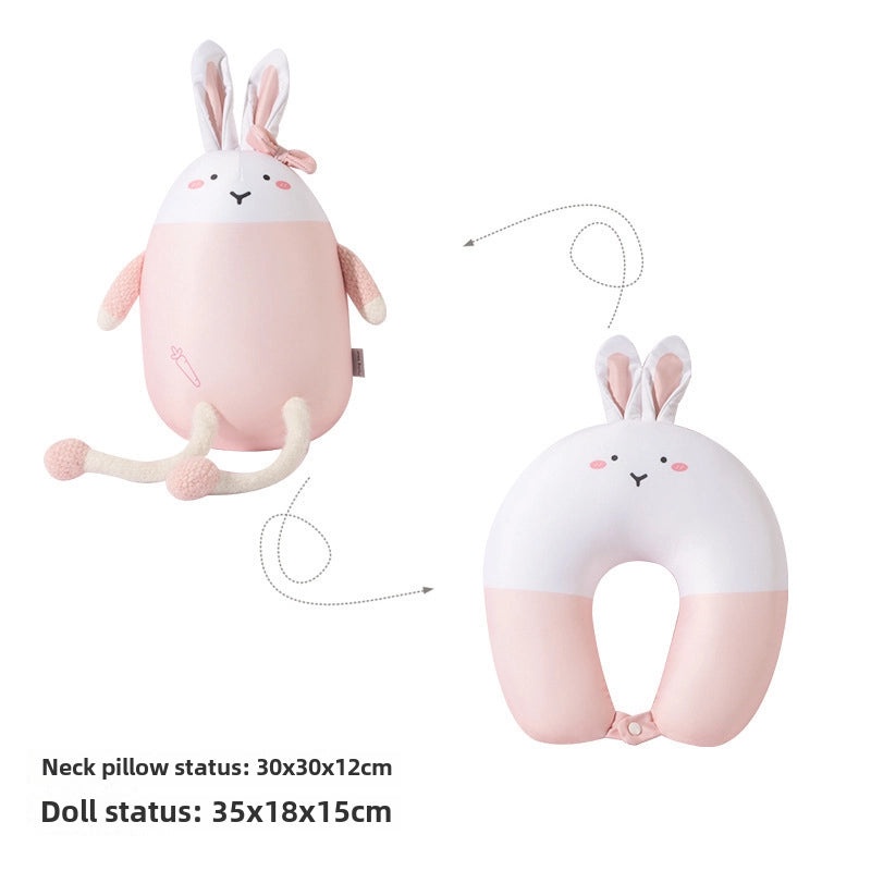 Cartoon Penguin U-Shaped Neck Pillow with Foam Particles | Travel Pillows & Neck Support