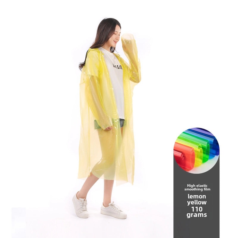 Thickened Disposable Adult Rain Poncho Lightweight EVA Outdoor Travel Raincoat with Logo Printing|Rain Gear & Ponchos
