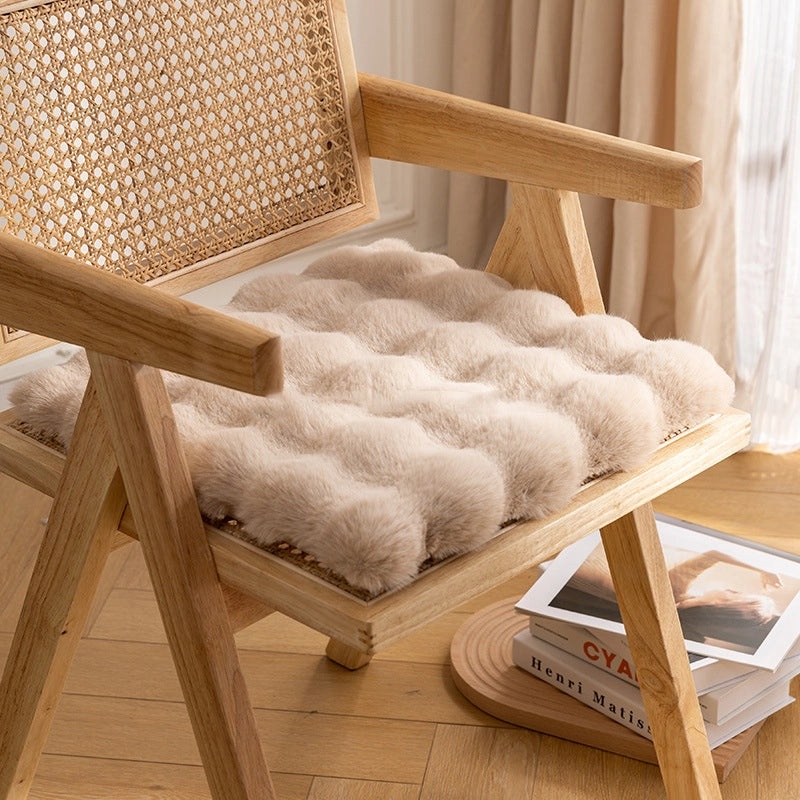 Internet Celebrity Plush Chair Cushion for Office, Dining, and Stool Comfortable Seat Pad|Home & Living Seating Accessories