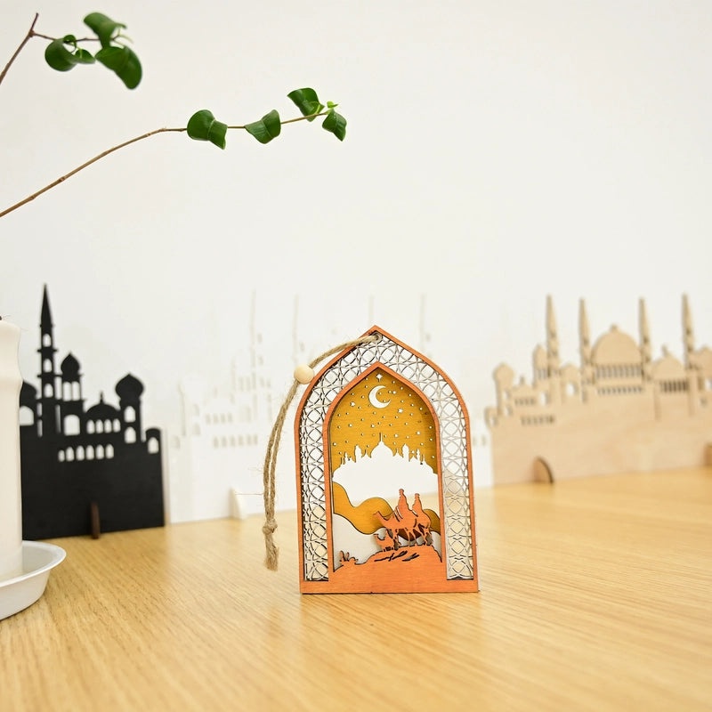 Minimalist Color Block Wood Hanging Ornaments for Holiday and Daily Use|Home Decor Ornaments