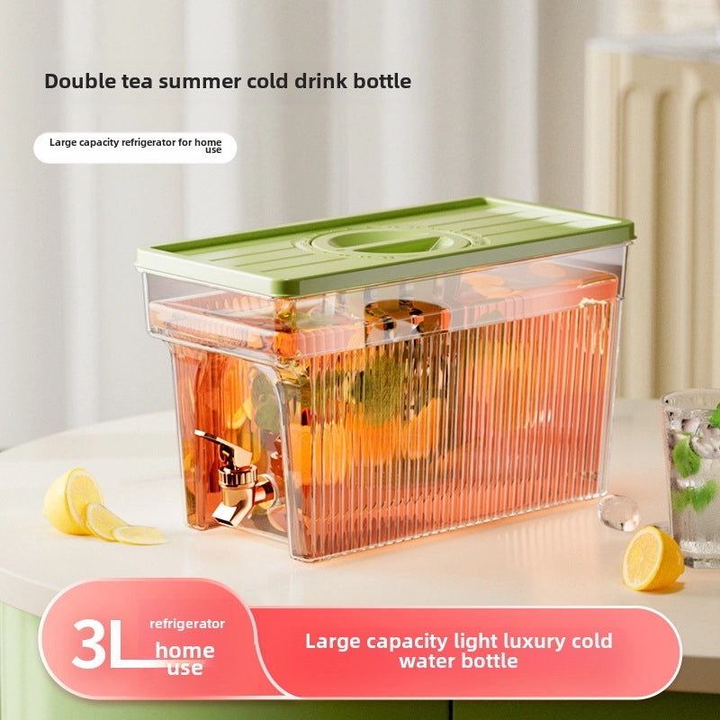 Lightweight Air-Cooled Fruit Juice Dispenser with Tap for Home Refrigerator | Drinkware & Beverage Dispensers