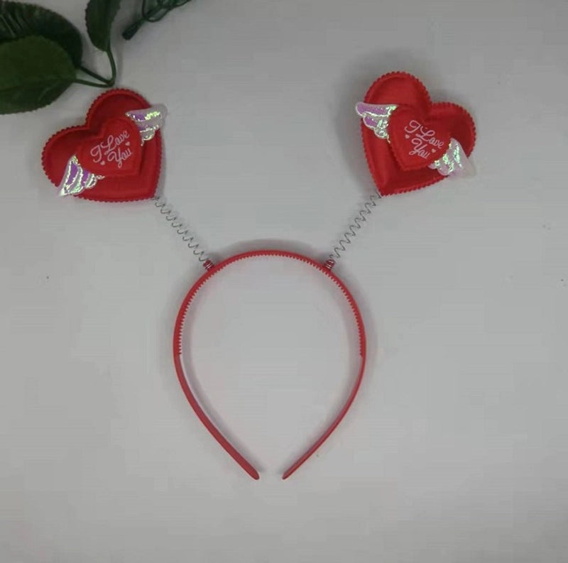 Red Heart Love Hairband 3D Valentine's Day Headband Festive Hair Accessories | Hair Accessories