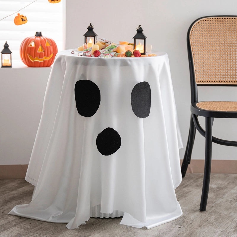 Halloween Pumpkin Spider Web Tablecloth for Party Dining and Coffee Tables|Home & Kitchen Decorations