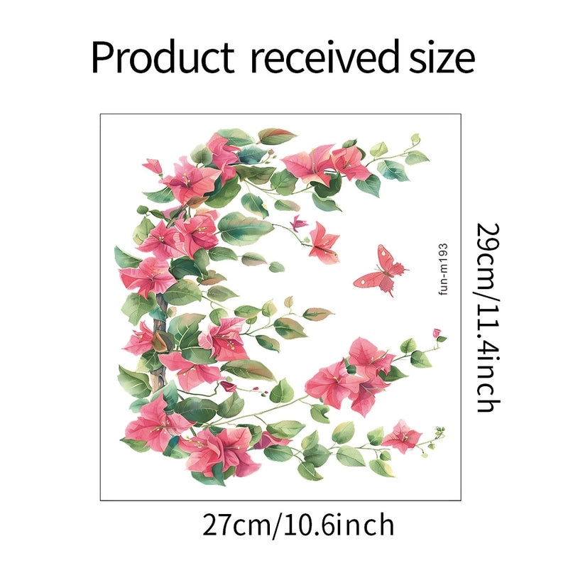 Cute Leaf and Flower PVC Wall Sticker for Casual Home Decor | Wall Art