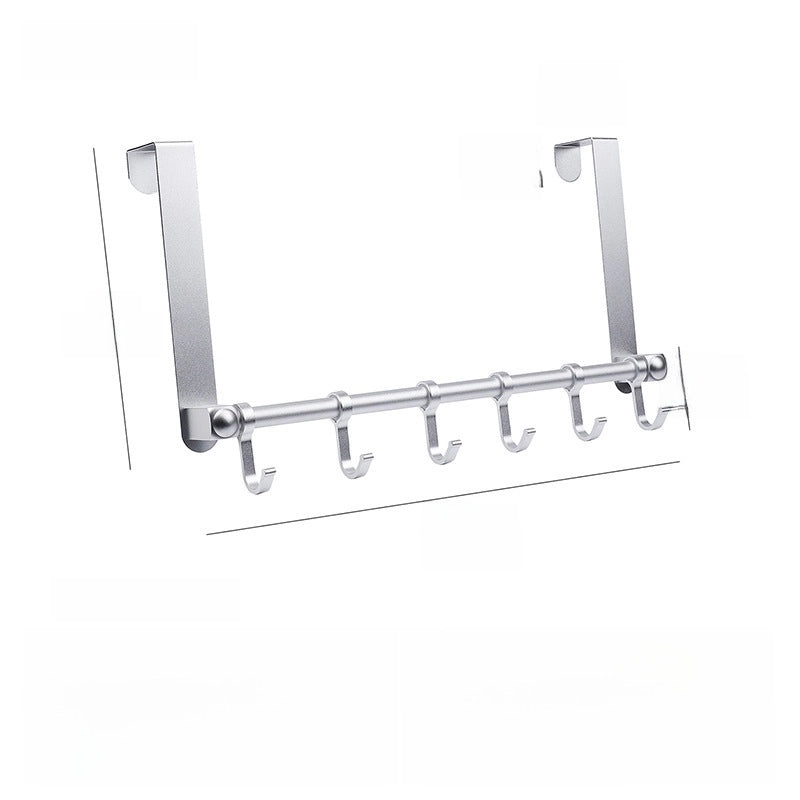 Punch-Free Space Aluminum Door Hook for Bedroom & Bathroom | Home Organization & Storage