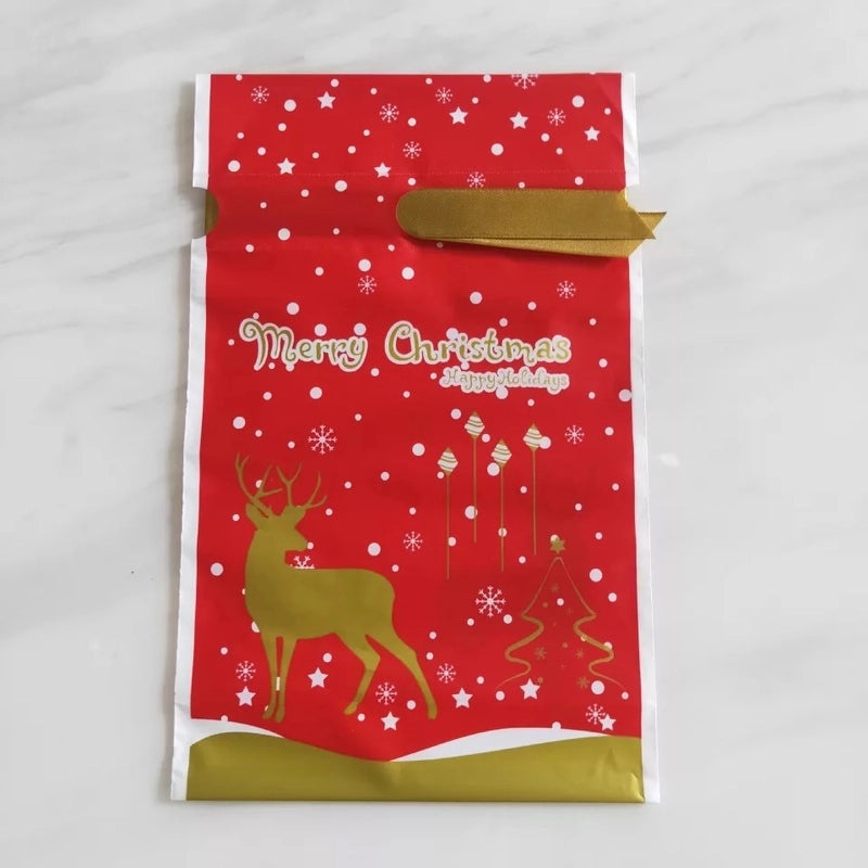 Holiday Snowflake Drawstring Gift Bags for Candy Cookies | Seasonal Packaging