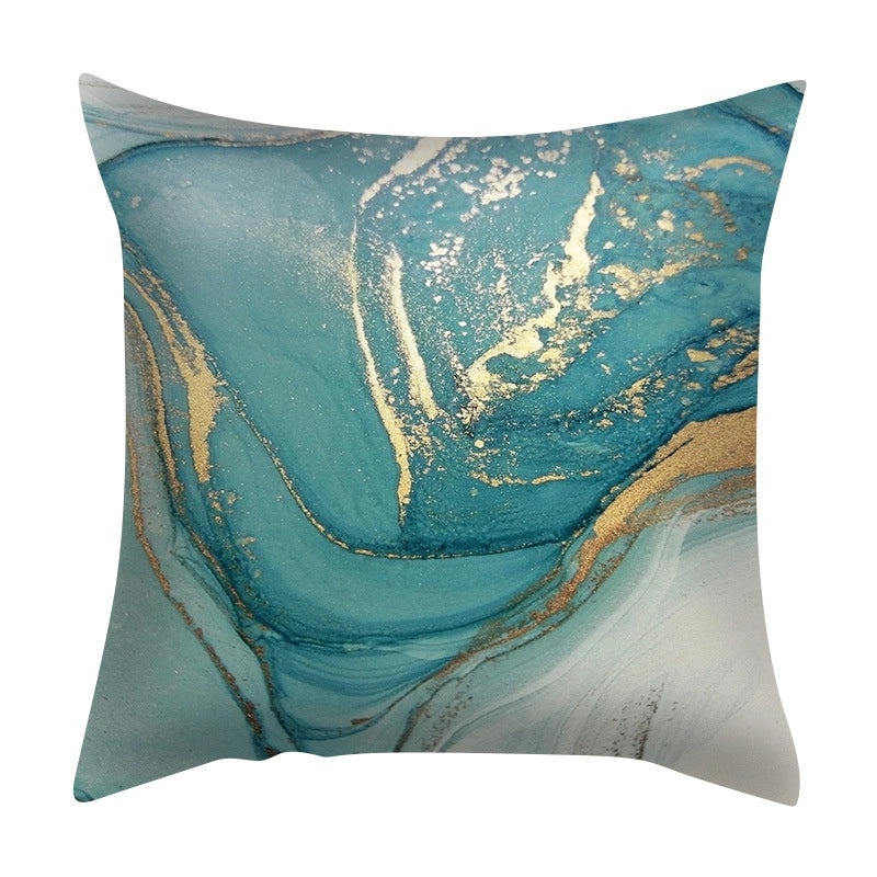 Stylish Marble Pattern Peach Skin Pillow Covers|Home Decor & Bedding