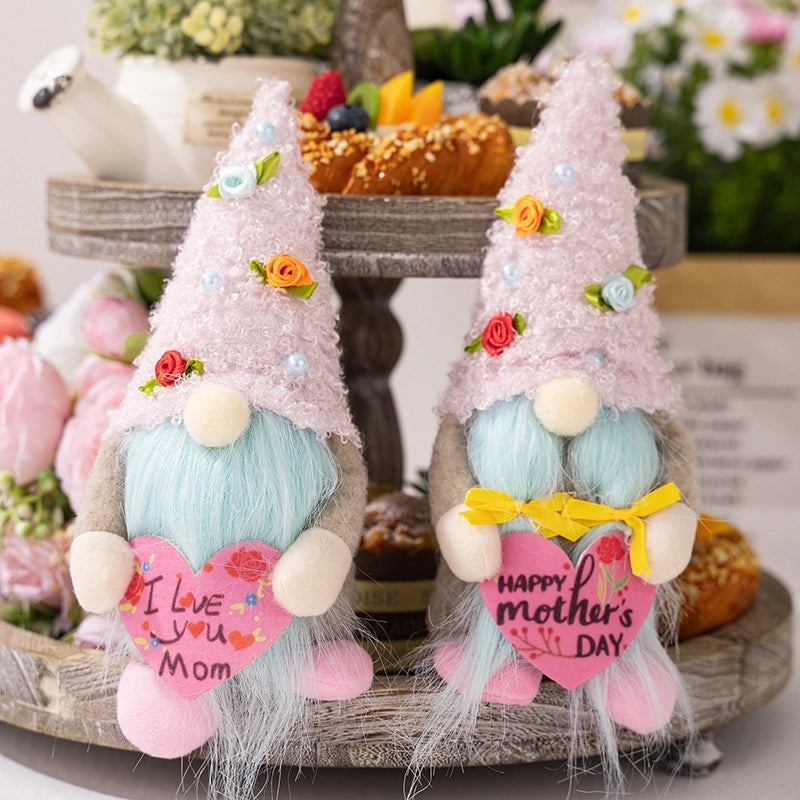 Mother's Day Heart-Shaped PP Cotton Plush Rudolph Doll for Indoor Family Gathering|Home Decor Gifts