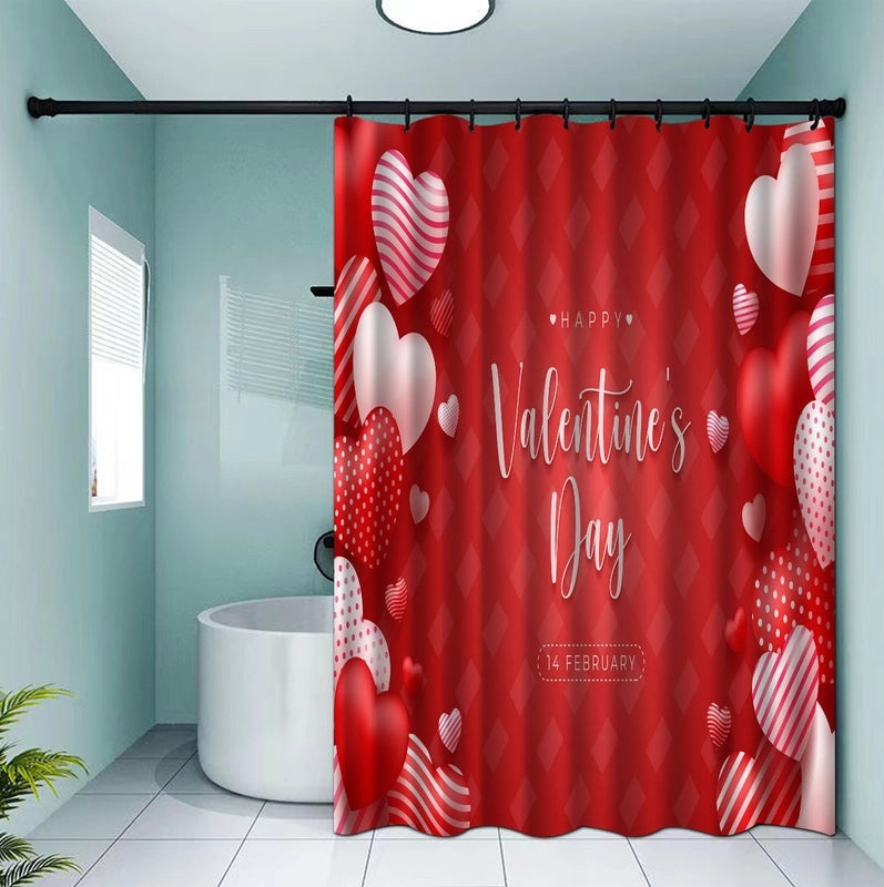 Sweet Heart Shape Polyester Door Curtain for Bathroom|Home Decor Curtains