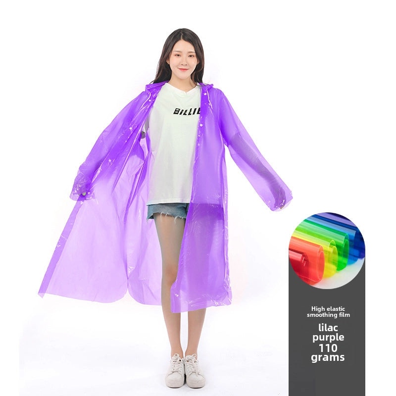 Thickened Disposable Adult Rain Poncho Lightweight EVA Outdoor Travel Raincoat with Logo Printing|Rain Gear & Ponchos