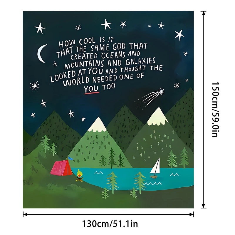 Cozy Polyester Letter Print Blanket for Couch and Sofa Decor | Home Textiles & Throws