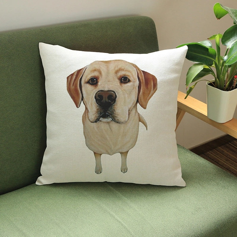 Adorable Dog Pattern Polyester Pillow Covers for Couch & Sofa Decor|Home Decor & Accessories