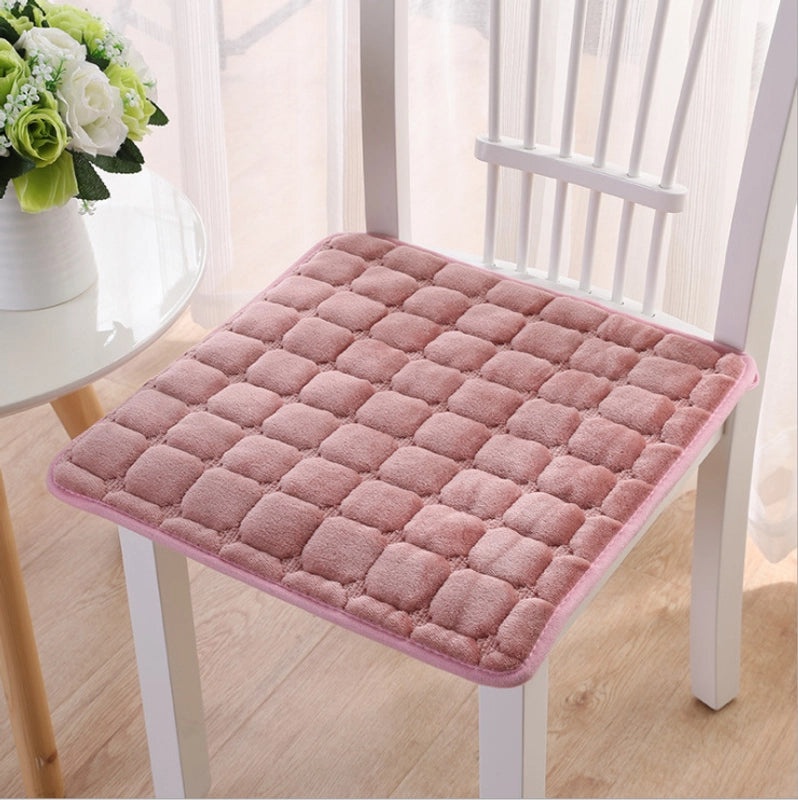 Cozy Winter Flannel Padded Non-slip Plush Chair Cushion for Office Car Sofa Restaurant Seating|Home & Living Cushions