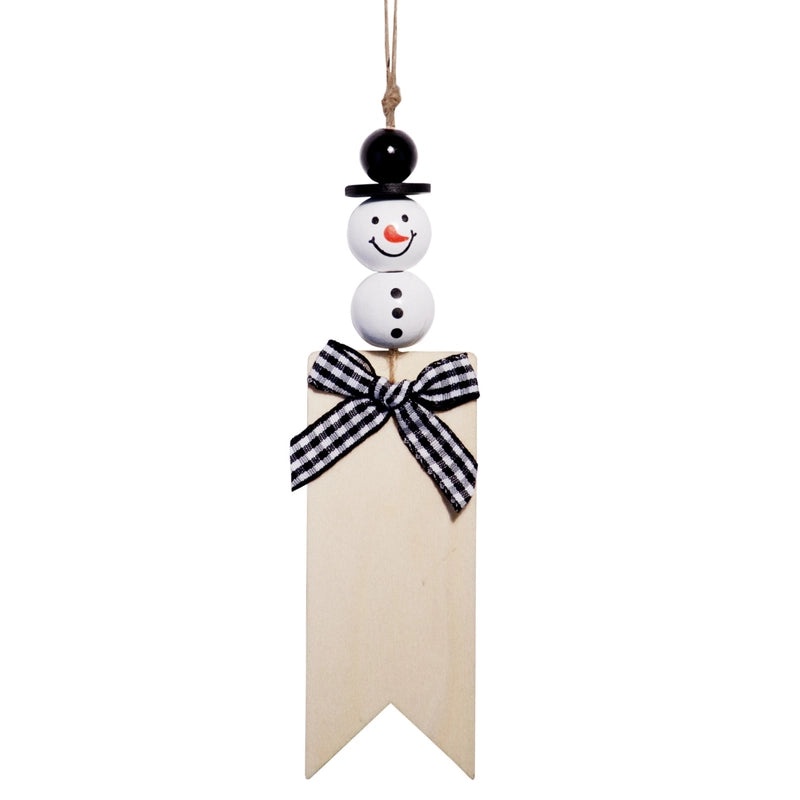 Nordic Christmas Snowman Bow Knot Wooden Hanging Ornament for Festival Party Decoration|Home Decor Ornaments