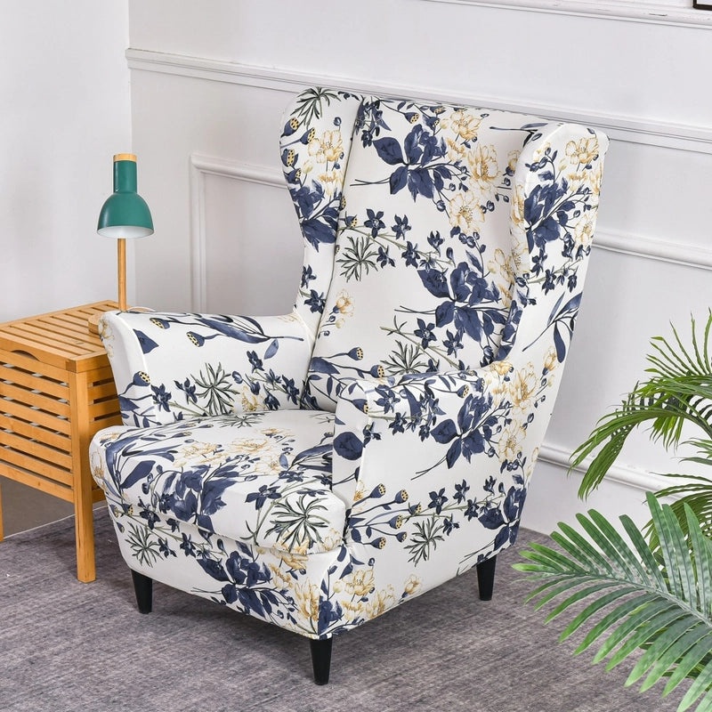 Elastic Four Seasons Tiger Print Wingback Chair and Sofa Cover All-Inclusive American Style|Home Decor & Furniture