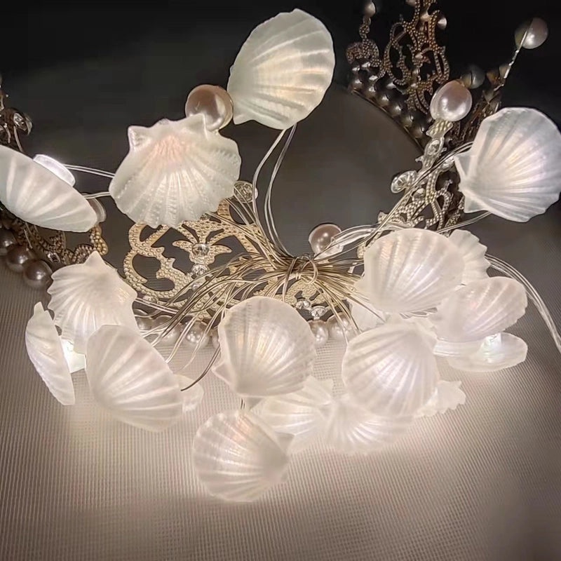 Ocean Series LED Copper Wire Shell Seahorse Sea Emperor Conch Light String | Home Decor Lighting