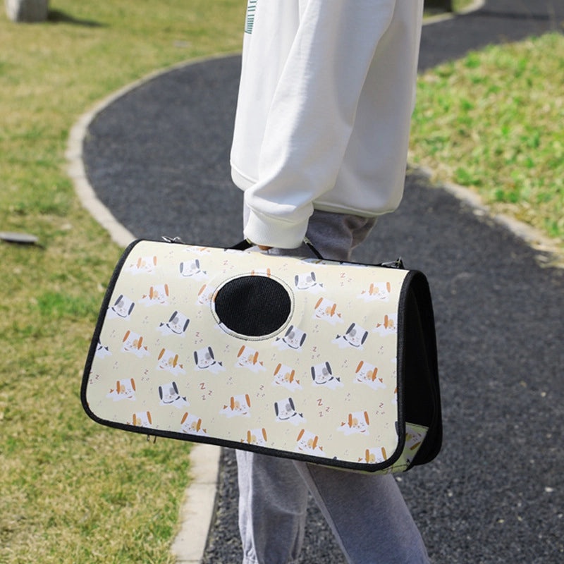 Foldable Space Capsule Pet Carrier Backpack for Small Dogs and Cats Portable Outing Cage Bag|Pet Carriers & Travel Gear