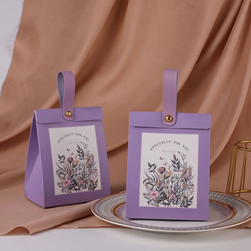 Floral Paper Gift Bags for Wedding Party Engagement Favors|Wedding Supplies