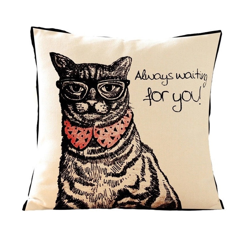 Adorable Dog Pattern Polyester Pillow Covers for Couch & Sofa Decor|Home Decor & Accessories
