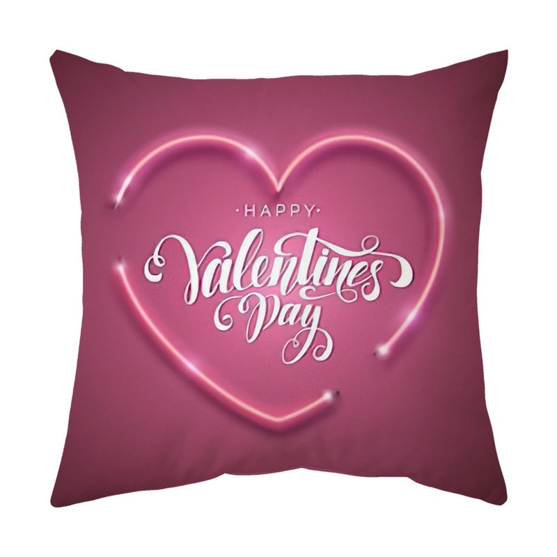 Valentine's Day Romantic Letter Landscape Plush Pillow Covers for Couch and Sofa Decor | Home Decor