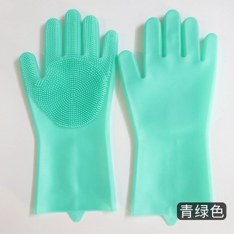 Waterproof Silicone Dishwashing Gloves with Anti-scalding Feature for Pet Bathing and Kitchen Cleaning | Household Cleaning Gloves