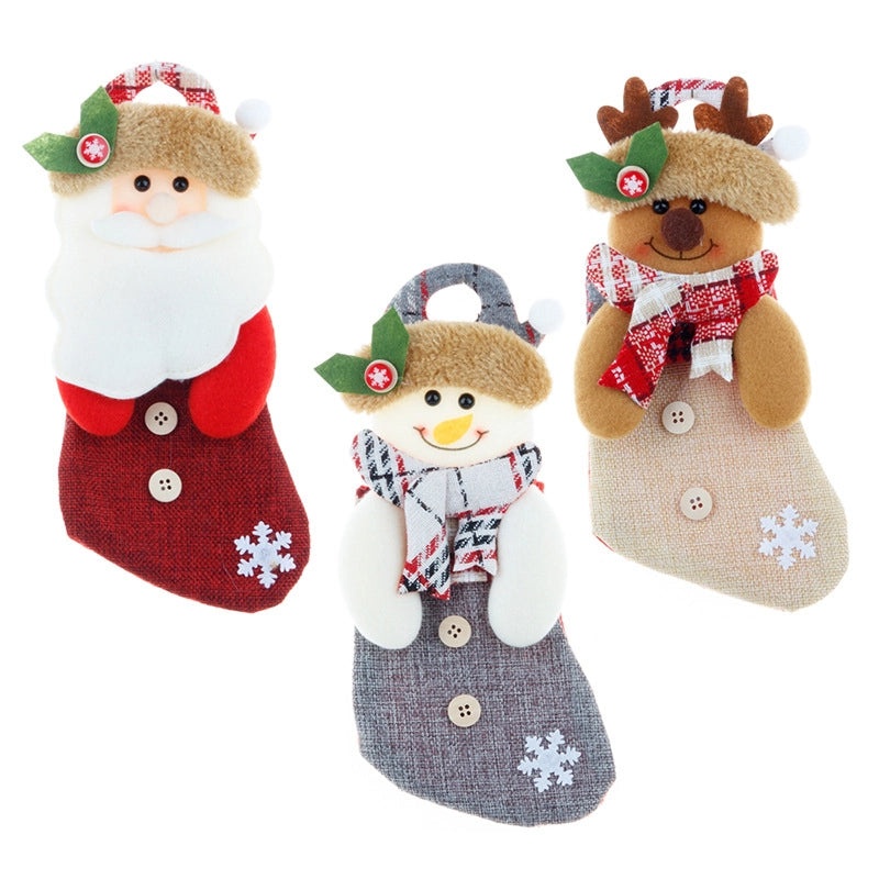 Christmas Cute Santa Snowman Elk Gift Bags Hanging Ornaments Holiday Party Decorations|Holiday Decorations