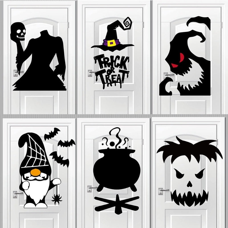 Halloween Minimalist Bat Letter Felt Door Sticker Cool Style Holiday Party Decor|Home Decor