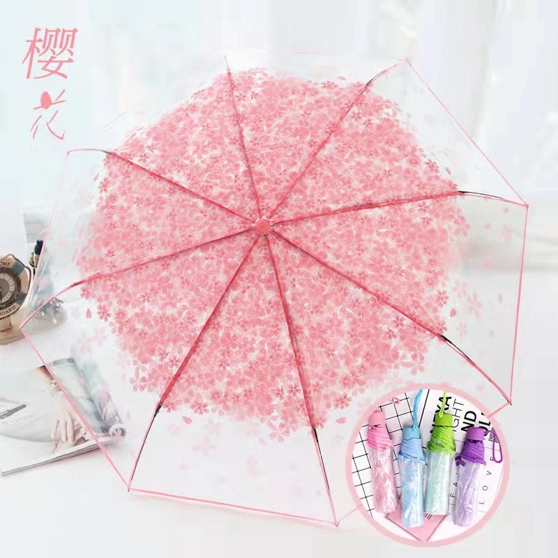 Transparent Automatic Umbrella for Women and Kids Large Clear Rain Protection Printed Logo Customizable|Umbrellas & Rain Gear