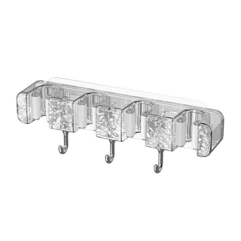 Yimijia Punch-Free Bathroom Mop Hook Holder Wall Mounted Storage Rack Mop Clip Organizer|Home Storage & Organization