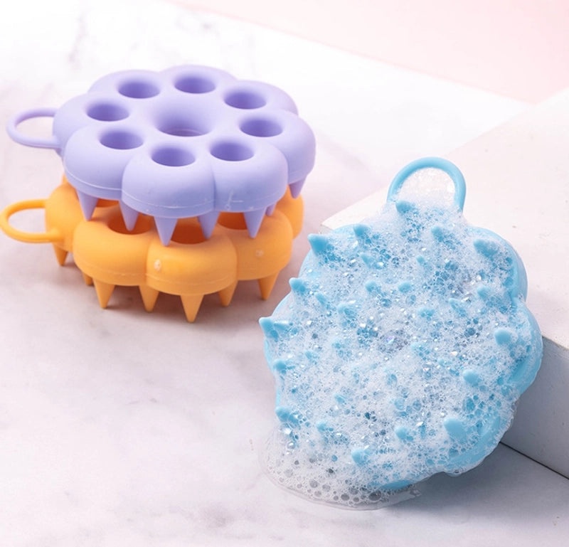 Minimalist Solid Color Silicone Shampoo Brush for Casual and Elegant Hair Care|Hair Care Accessories