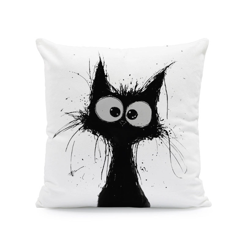 Adorable Cat Plush Pillow Covers for Couch and Sofa Decor|Home Decor Accessories