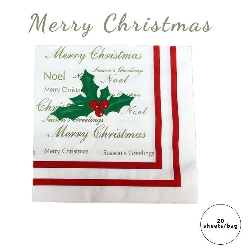 Christmas Nordic Modern Classic Letter Print Wood Pulp Tableware Set|Home & Kitchen Tableware