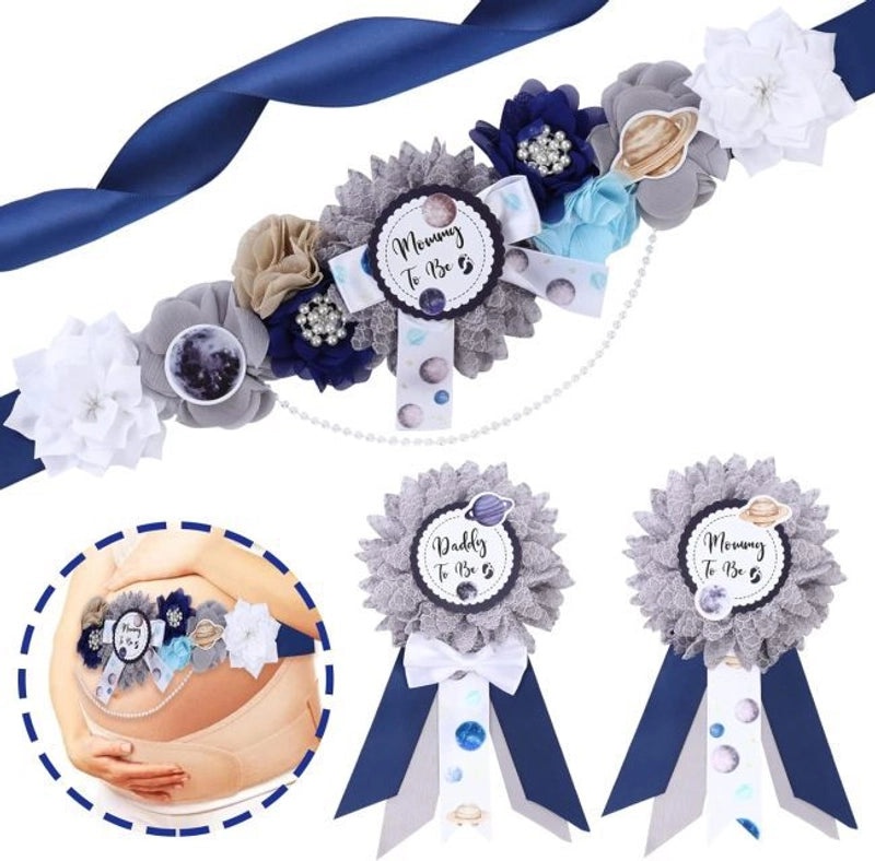 Mom To Be Flower Belt Baby Shower Corsage Badge Decorative Accessory | Baby Shower Accessories