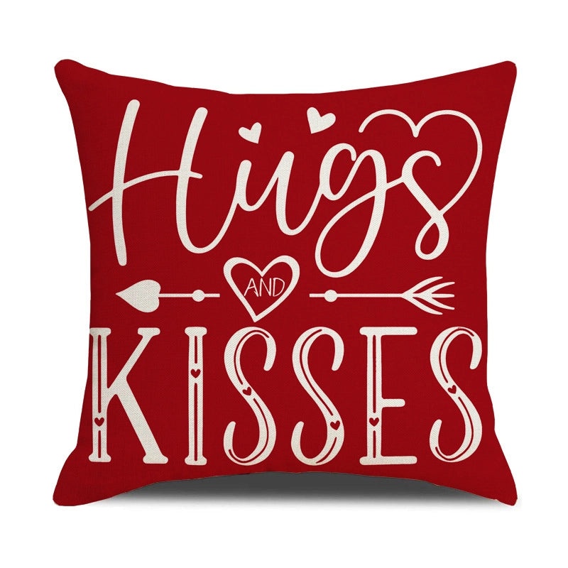 Elegant Valentine's Day Linen Pillow Covers for Sofa | Home Decor