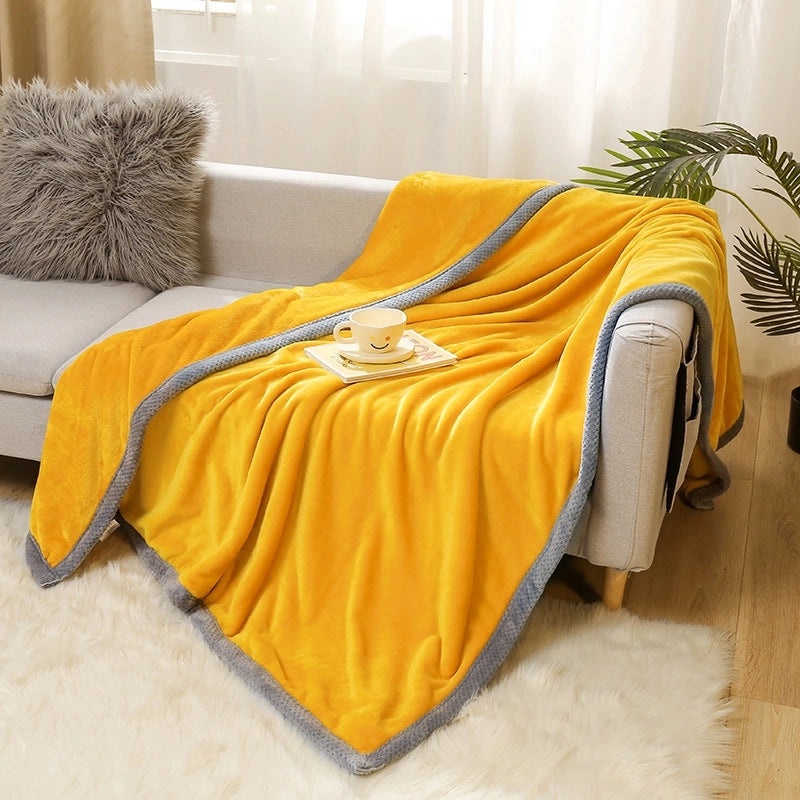Thickened Autumn Winter Fleece Blanket Soft Coral Flannel Throw Air-conditioning Quilt Gift|Home & Living Bedding Blankets