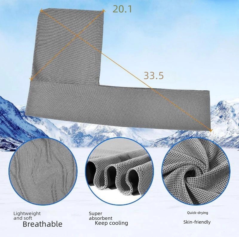Cooling Hooded U-Shaped Quick-Dry Towel for Beach Gym Camping Sun Protection | Sports Accessories