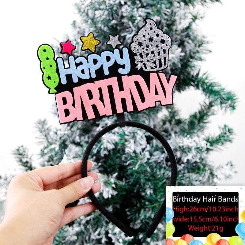 Birthday Party Hairband with Cute Classic Letter Design | Party Accessories