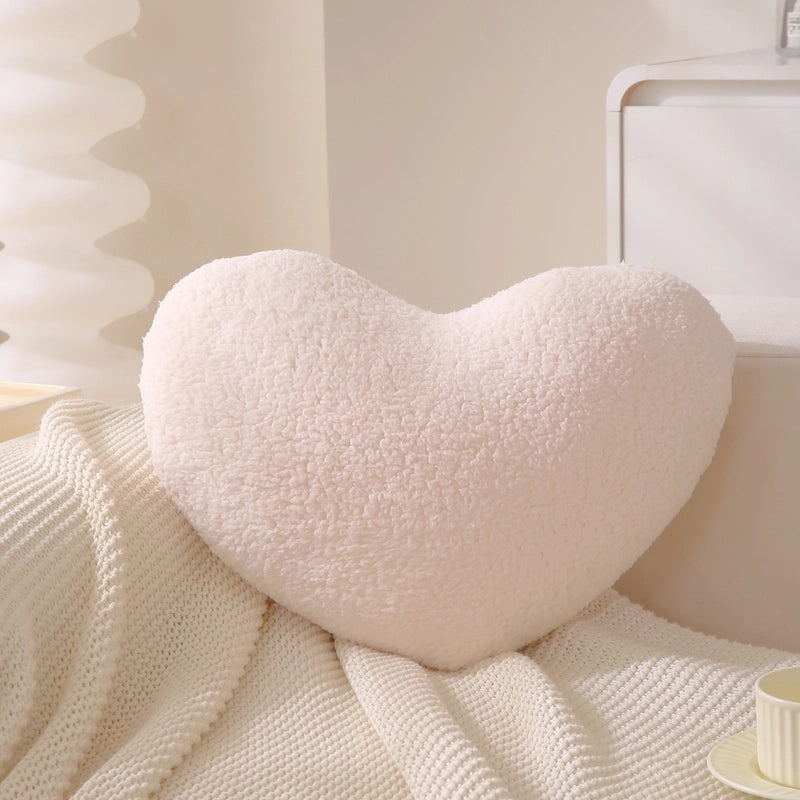 Heart-Shaped Solid Color Flower Pillow Covers for Couch and Sofa Decor | Home Decor & Cushion Covers