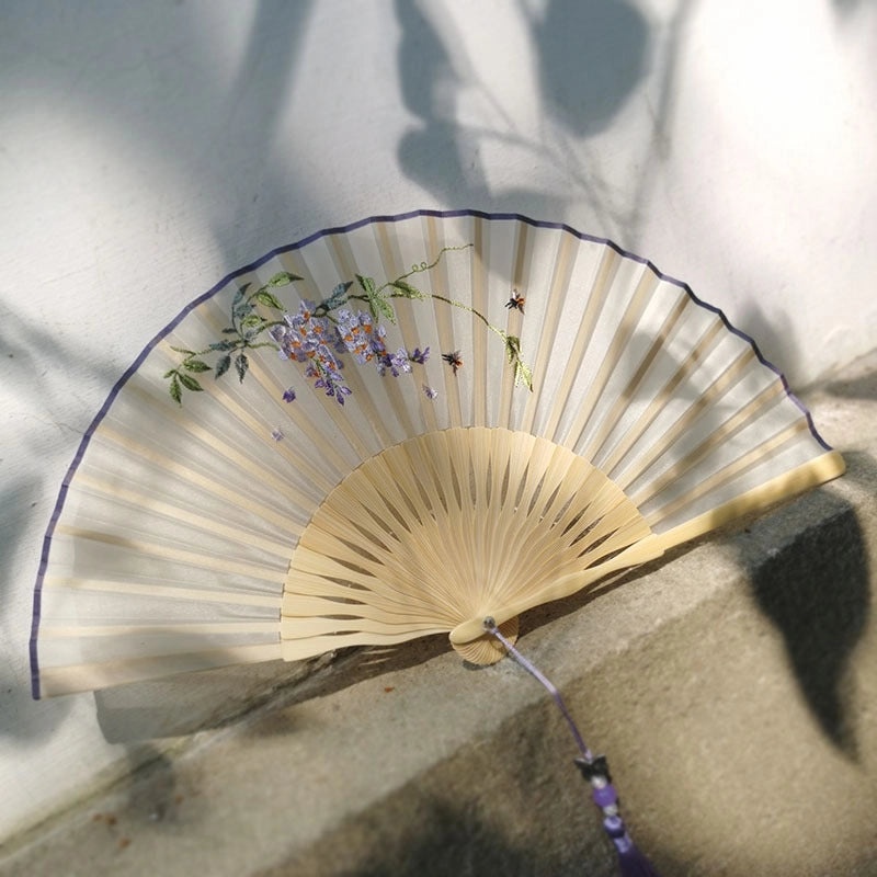 Suzhou Embroidery Double-sided Folding Fan Traditional Chinese Style Women’s Hand Fan|Accessories & Jewelry