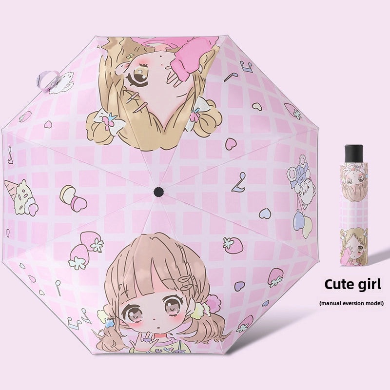 Kids Automatic Folding Umbrella with Anti-Rebound, Vinyl Material and Reflective Strip | Children's Umbrellas