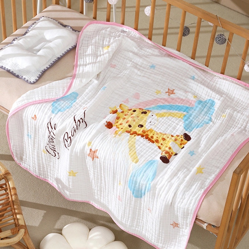 Newborn Baby Soft Cotton Bath Towel Absorbent Gauze Wrap Summer Lightweight Quilt|Baby Bath & Towels