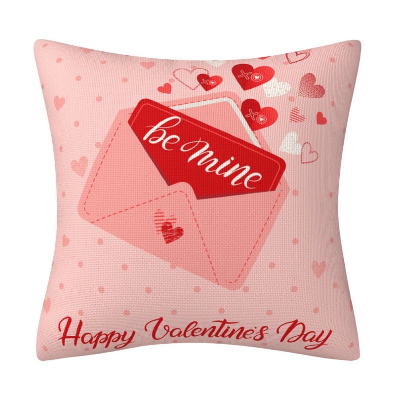 Heart Shaped Linen Pillow Covers Romantic Envelope Letter Design|Home Decor Pillows