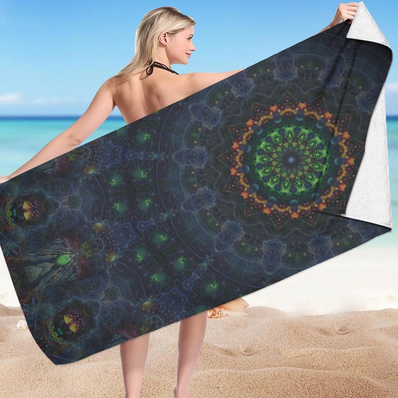 Geometric Patterned Superfine Fiber Beach Towel for Casual Outdoor Use|Beach Towels & Accessories