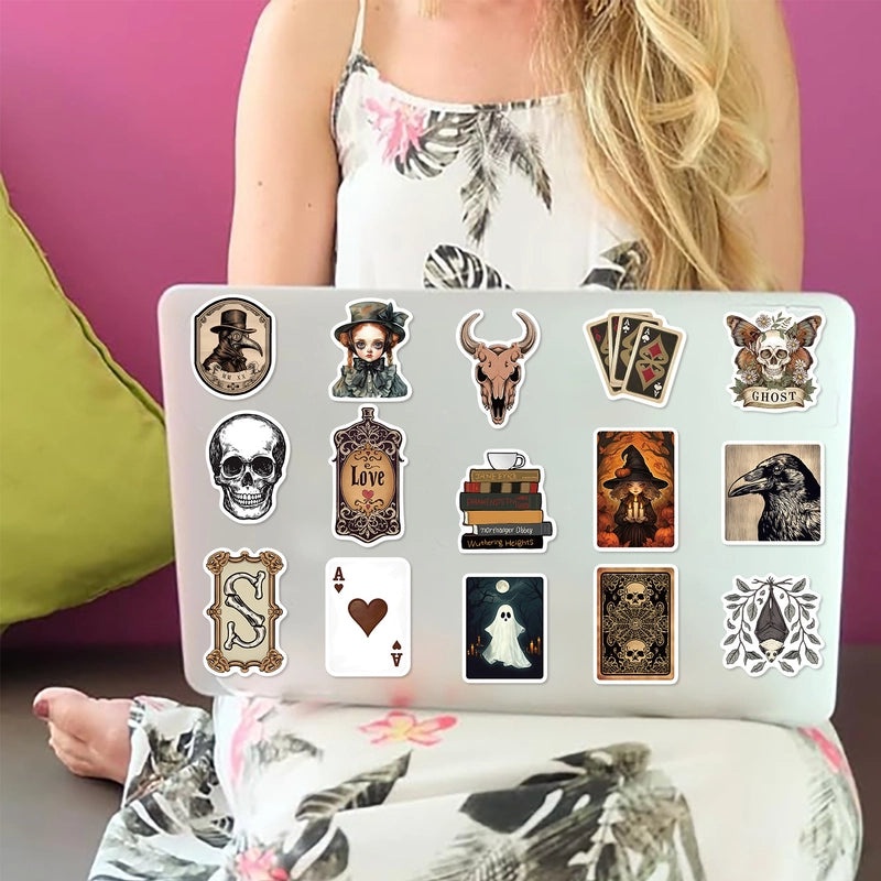 Skull Themed PVC Self-Adhesive Minimalist Sticker Set | Home Decor Stickers