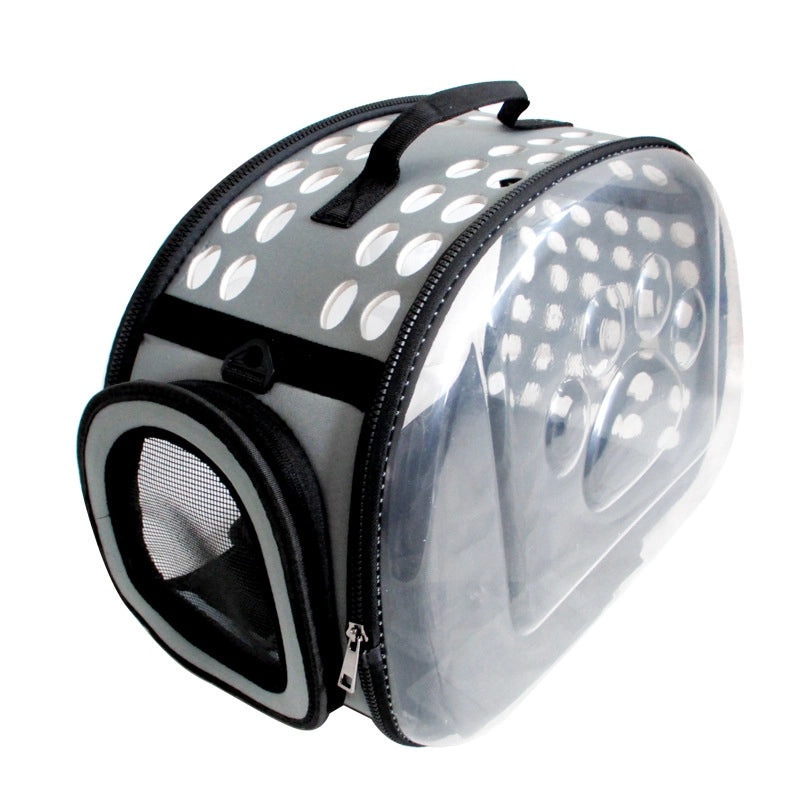 Portable Foldable Transparent Pet Carrier Backpack Large Capacity Breathable Outdoor Bag for Cats|Pet Carriers & Travel Accessories