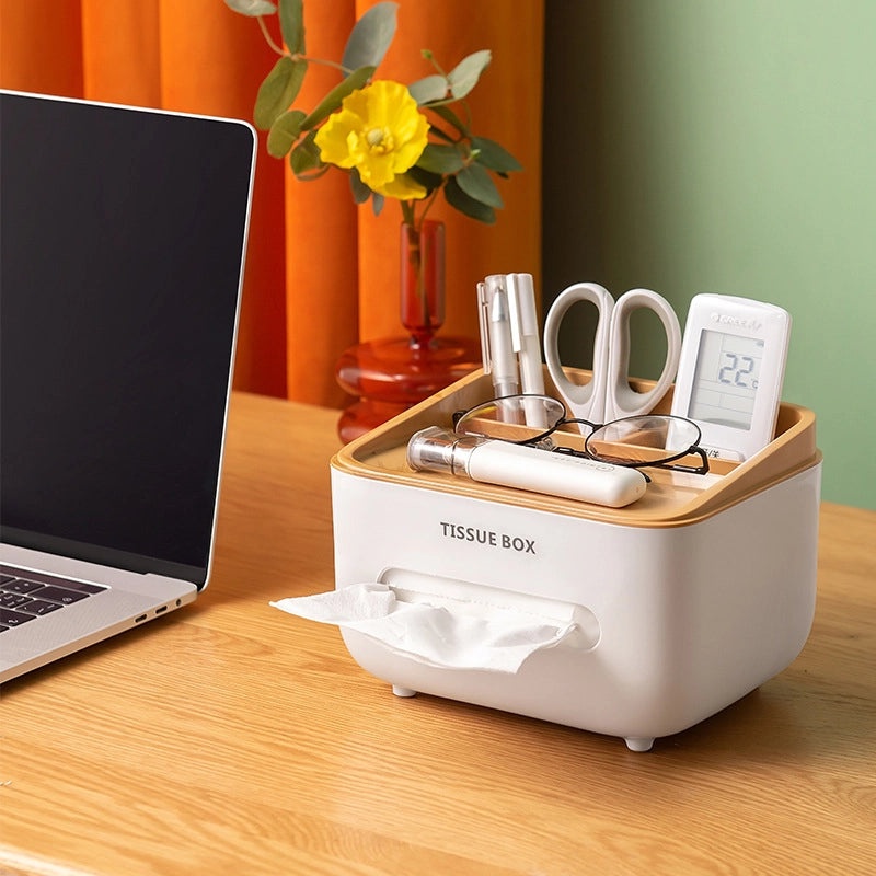 Creative Simple Light Luxury Multi-function Remote Control Storage Tissue Box for Living Room Coffee Table|Home & Living Accessories